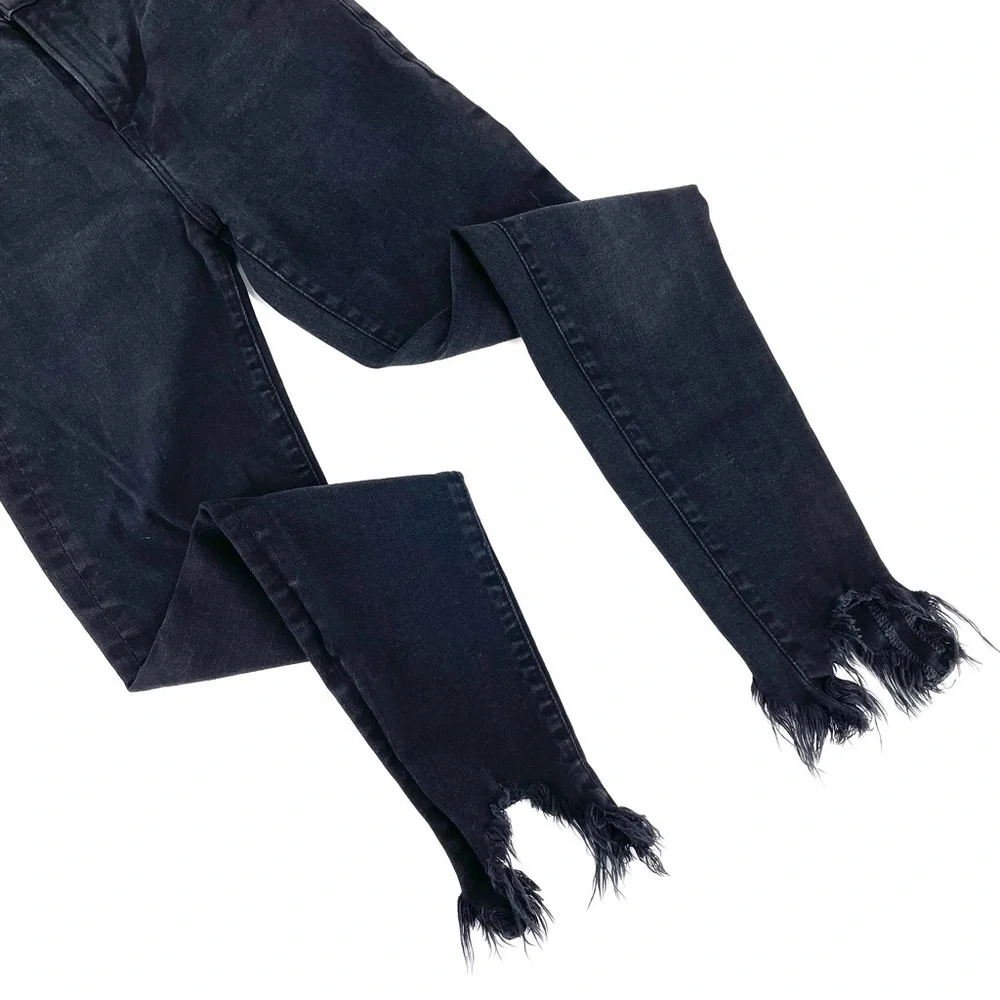 FRAME Denim Le High Shark Bite Hem Skinny Crop Jean